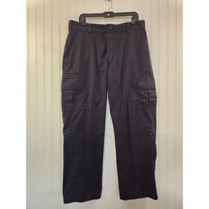 Dickies Mens Black Straight Fit Cargo Utility Work Canvas Pants Trouser 37x31
